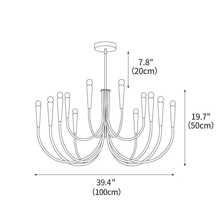 Swoop Arm Chandelier – detail 5