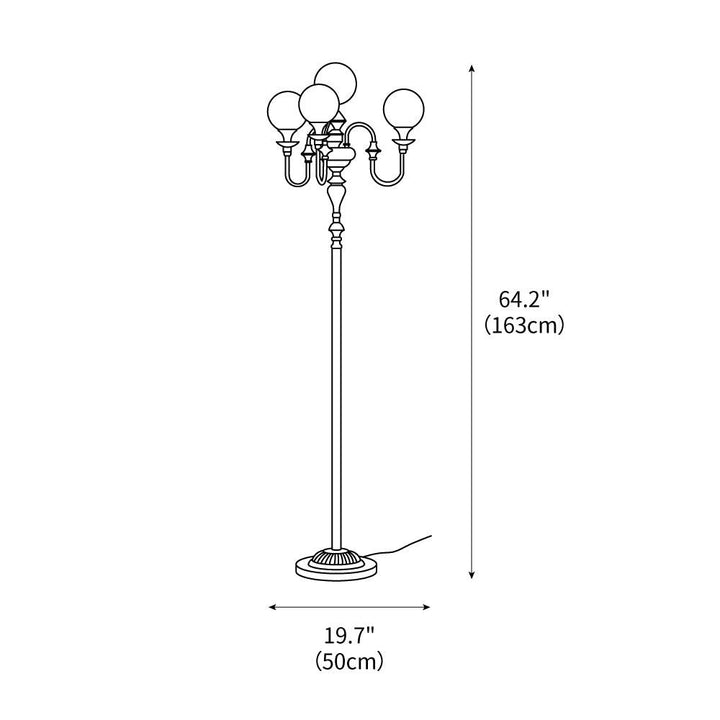 Brass Candelabra Floor Lamp 19.7" – detail 3