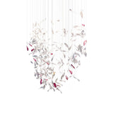 DIY Flying Glass Feather Chandelier