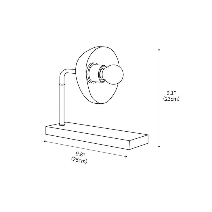 Eclipse Walnut Table Lamp – detail 3