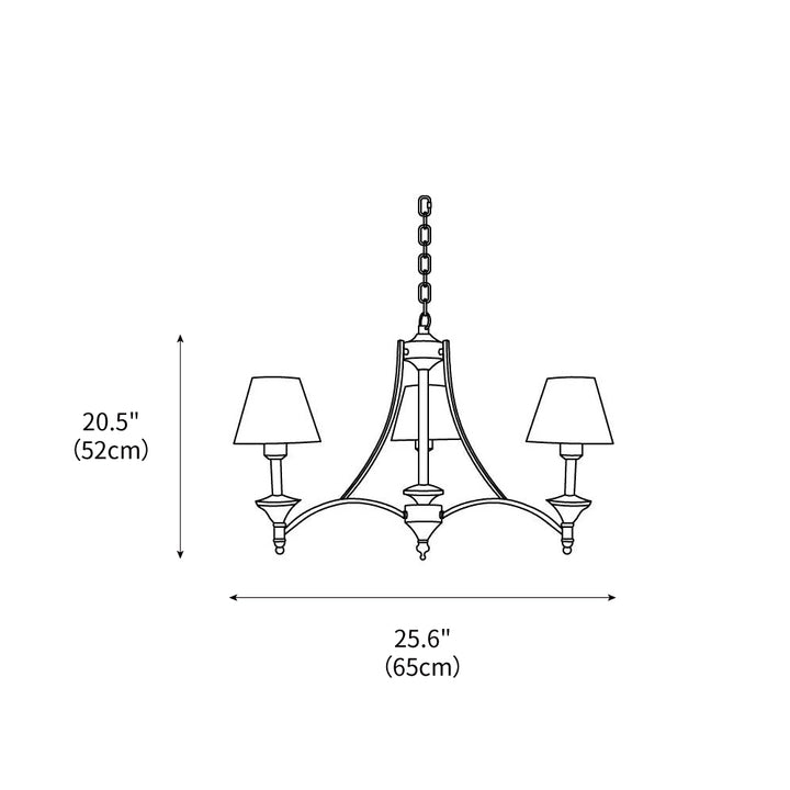 Lenore Aged Gold Chandelier – detail 3