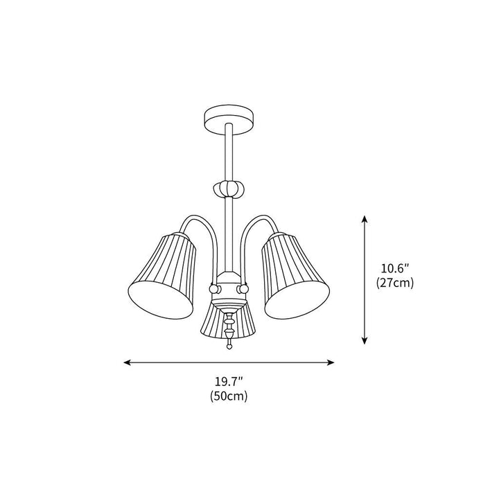 Medieval Ceramic Trumpet Chandelier – detail 3