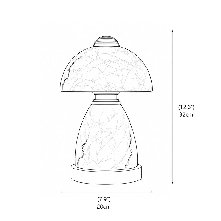 Ansel Mushroom Alabaster Table Lamp