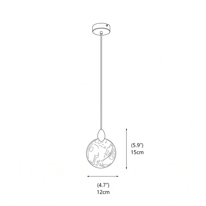 Ezra Organische Glazen Hanglamp