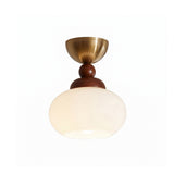 Bauhaus Opal Semi-Flush Mount