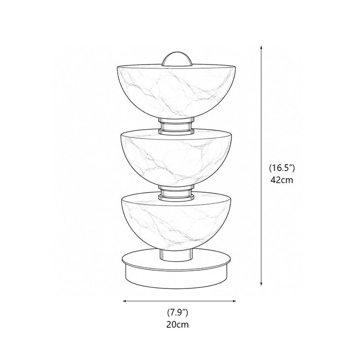 Kingsley Tiered Alabaster Table Lamp