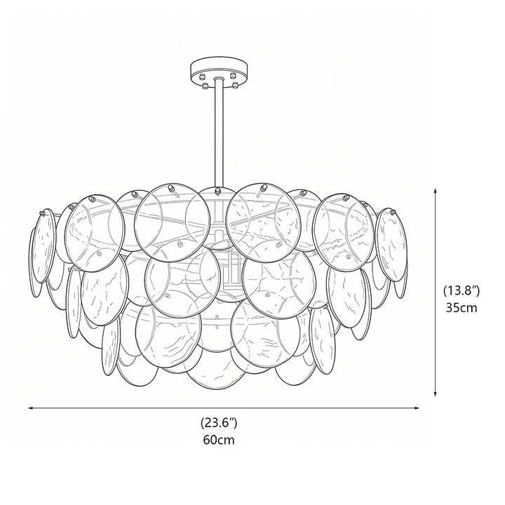 Leighton Petal Glass Chandelier