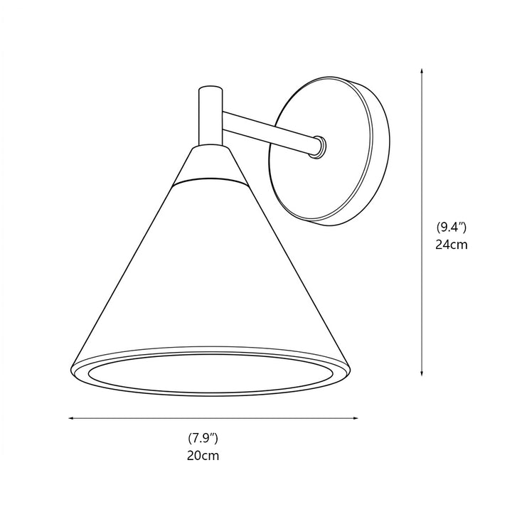 Malcolm Conical Alabaster Wall Sconce