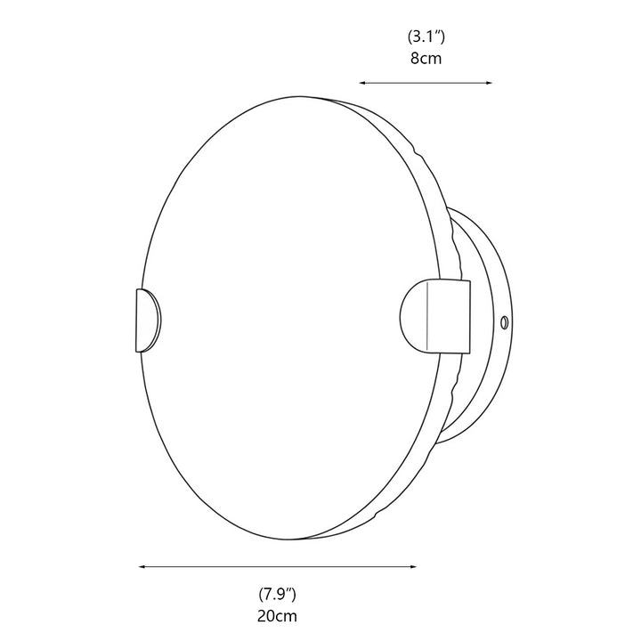 مصباح جداري Sloan Travertine Disc