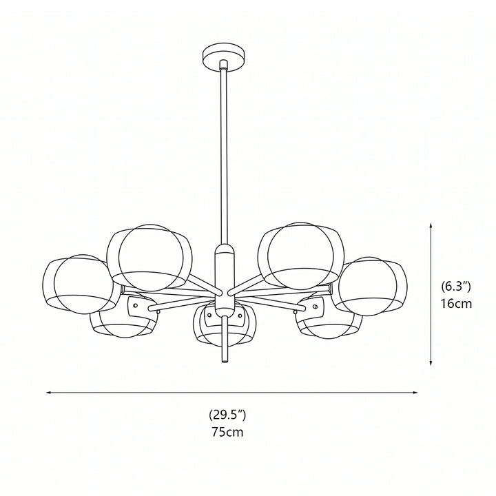 Soren Dual-Glass Globe Chandelier