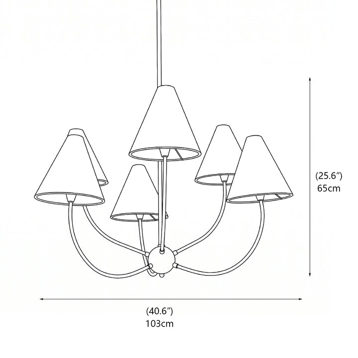 Tristan Sweeping Arm Chandelier