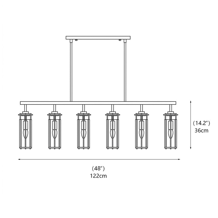 Waverly Linear Glass Chandelier