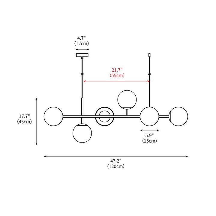Orb Chandelier 47.2" – detail 3