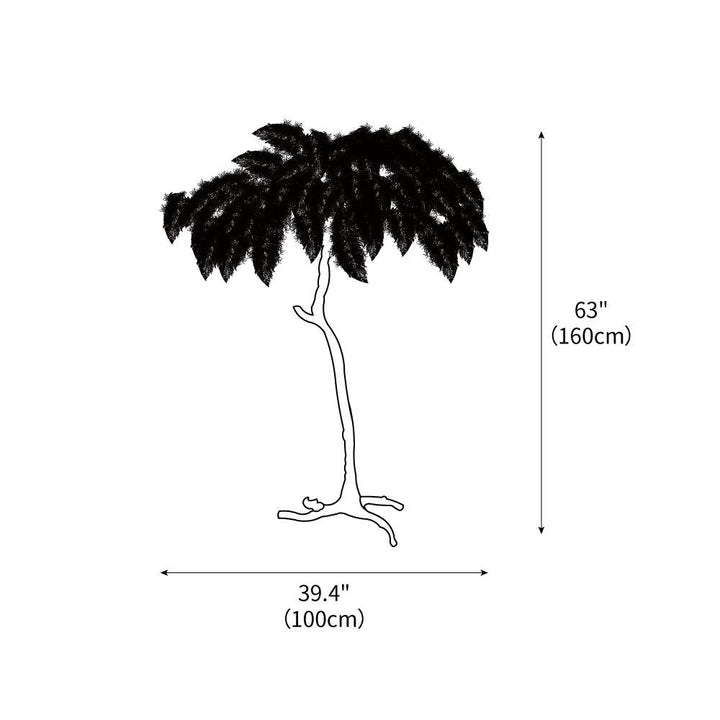 Ostrich Feather Floor Light 39.4″ – detail 3