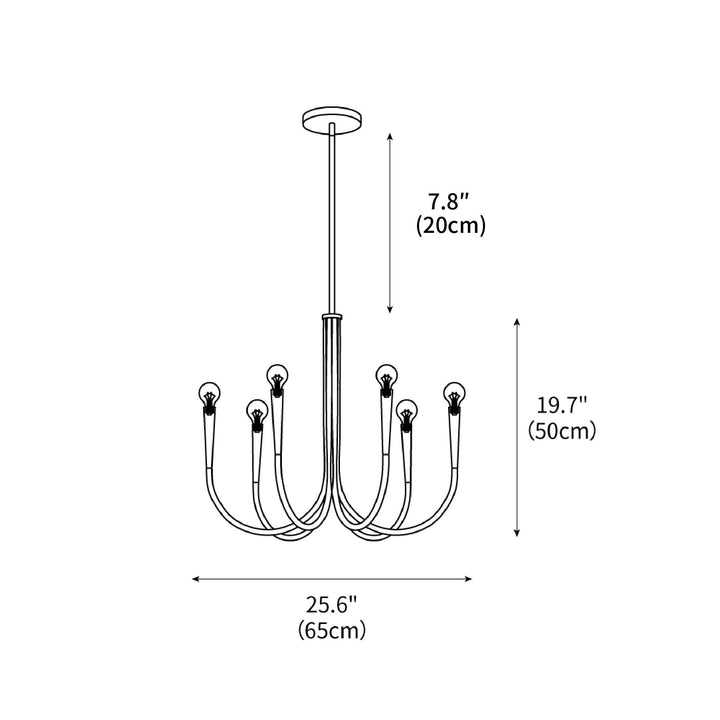 Swoop Arm Chandelier – detail 3