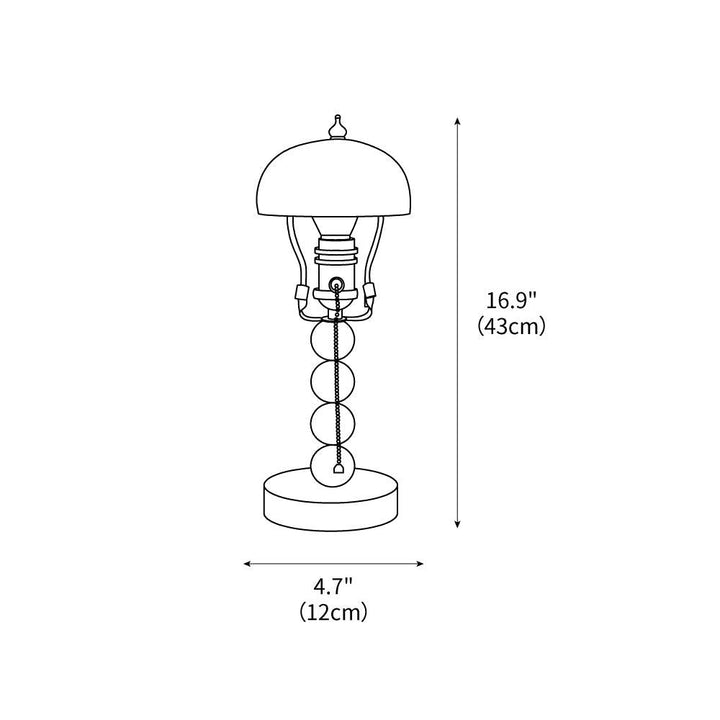 Turned Wood Candlestick Shaped Table Lamp 4.7" – detail 3