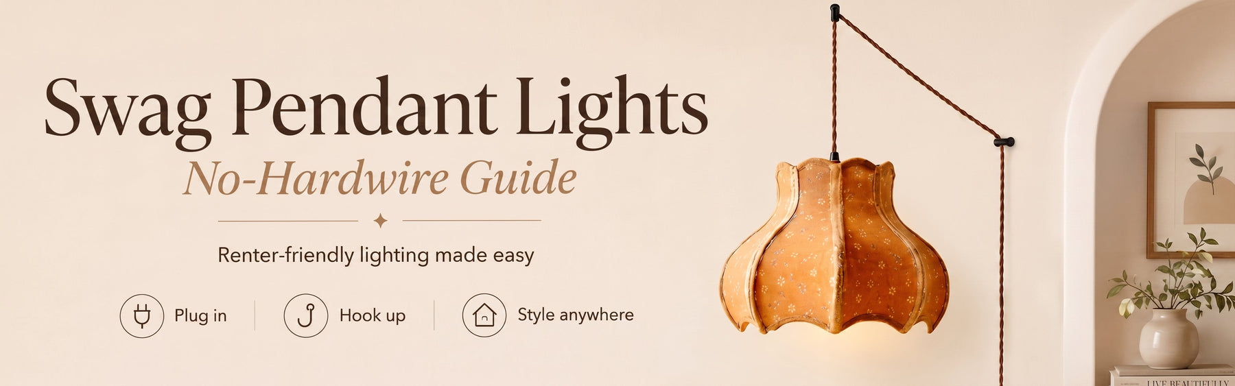Swag Pendant Lights: No-Hardwire Guide