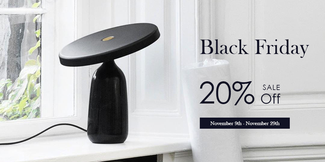 Illuminate Your Black Friday: Elegant Black Lamps at 20% Off!