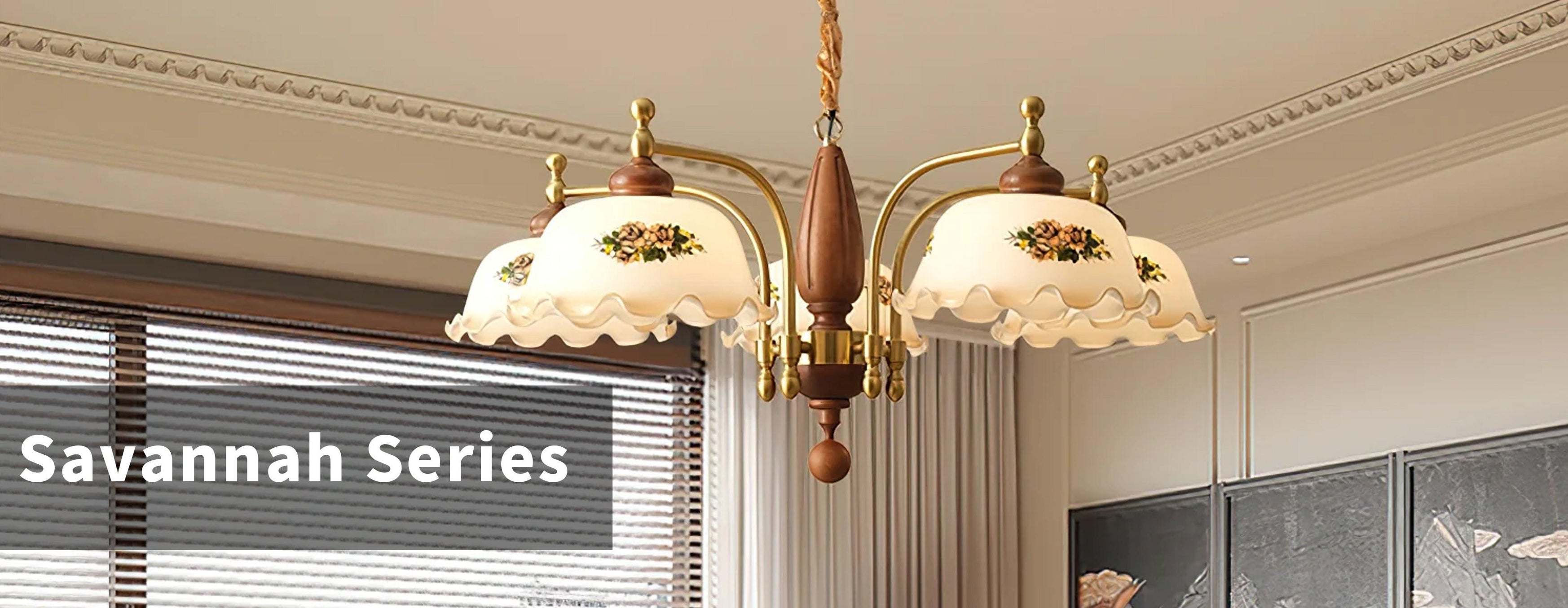 Savannah lighting series with floral patterns — Mooiehome