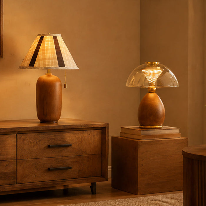 4 Vintage-Inspired Wood Table Lamps to Warm Up Your Home
