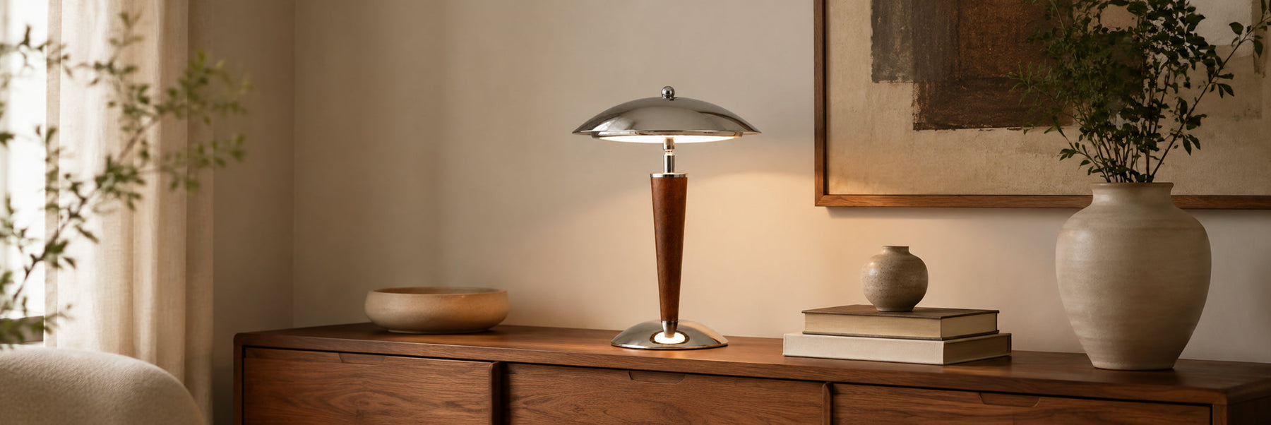 Retro-Futuristic Warmth for Everyday Home Styling: The Volos Dome Table Lamp