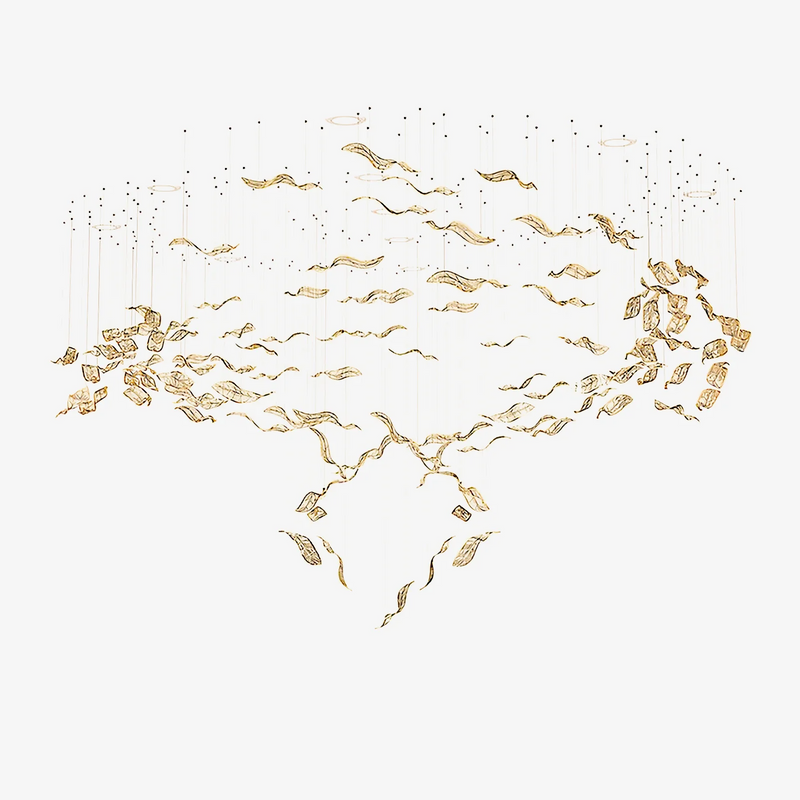 DIY Fallen Leaf Chandelier