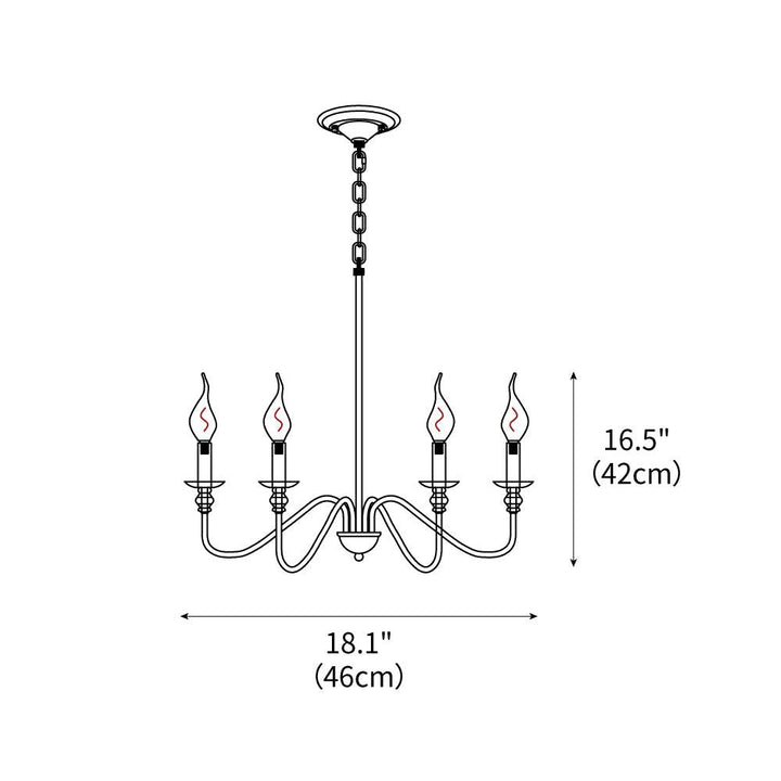Ableton Classic Traditional Chandelier 18.1" – detail 3