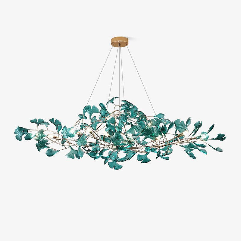 Acrylic Ginkgo Leaf Chandelier 31.5"