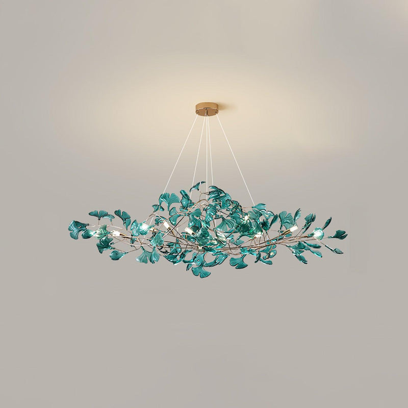 Acrylic Ginkgo Leaf Chandelier 31.5"