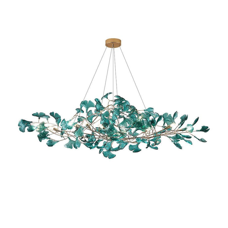 Acrylic Ginkgo Leaf Chandelier 31.5"