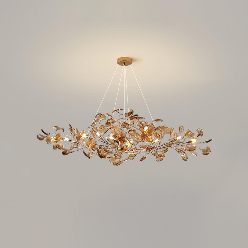 Acrylic Ginkgo Leaf Chandelier 31.5"