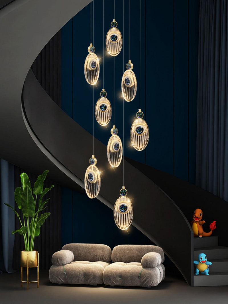 Acrylic Necklace Pendant Light 7.1"