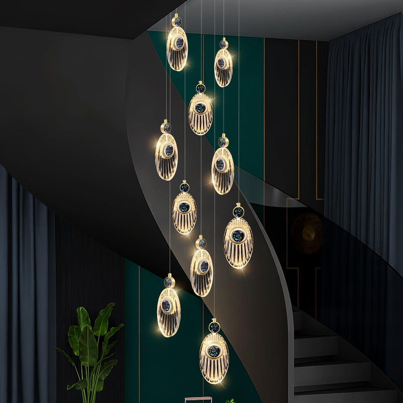 Acrylic Necklace Pendant Light 7.1"