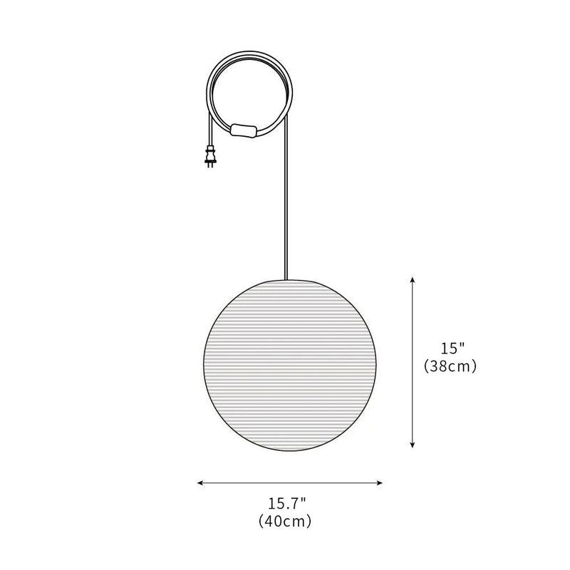 Akari A Pendant Swag Light 15.7"