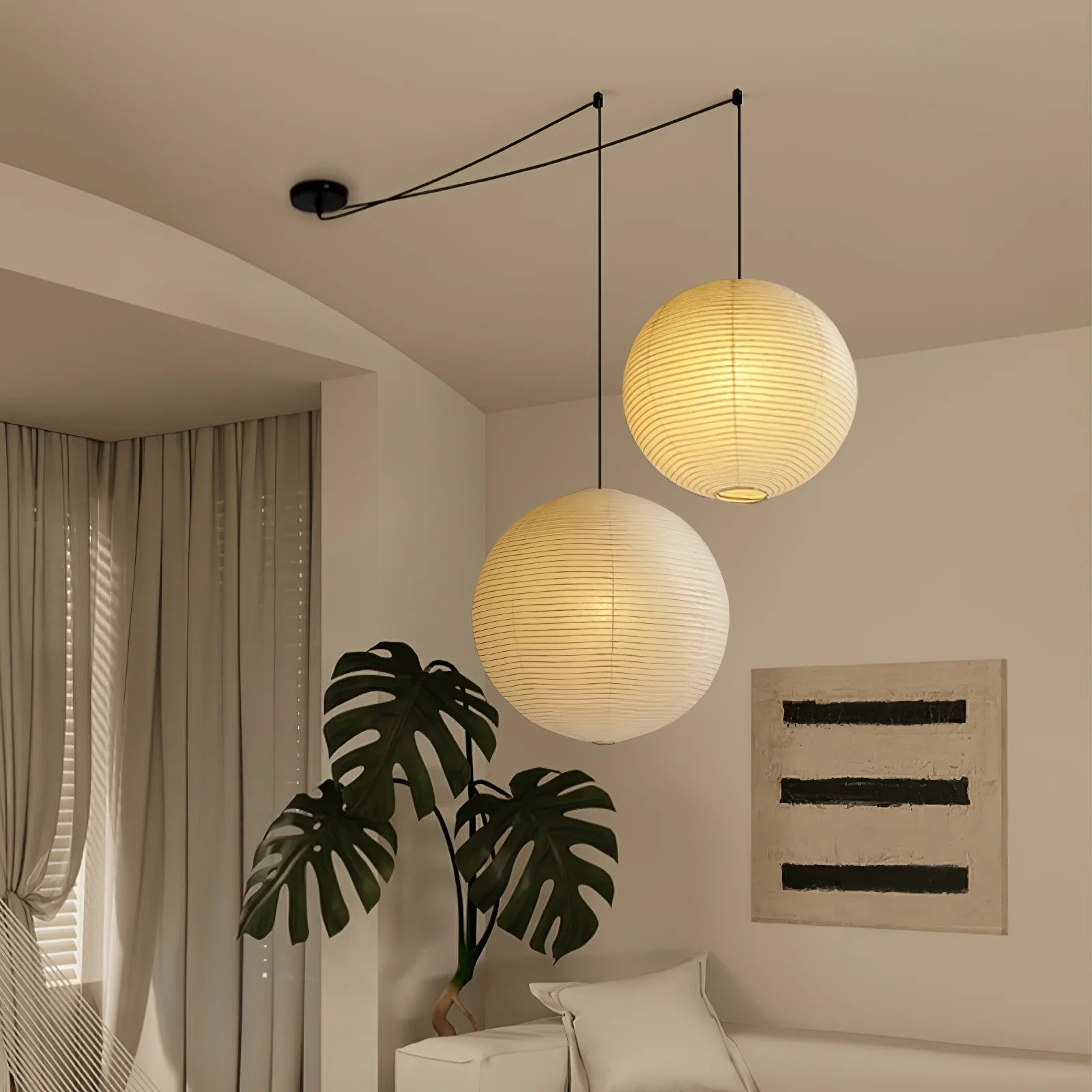 Akari A Pendant Swag Light 15.7