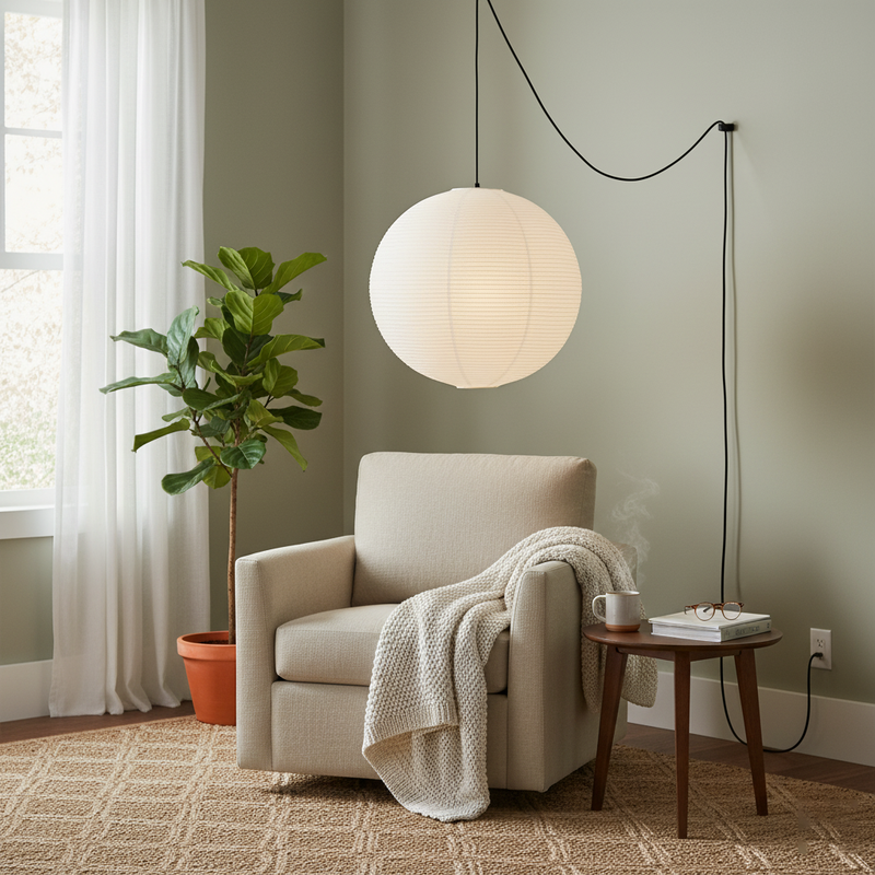 Akari A Pendant Swag Light 15.7"