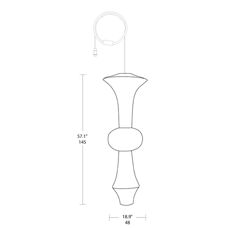 Akari E Pendant Swag Light 12.2"