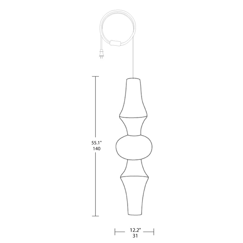 Akari E Pendant Swag Light 12.2"