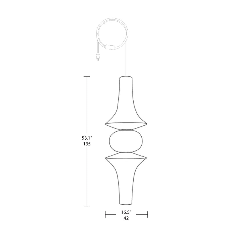 Akari E Pendant Swag Light 12.2"