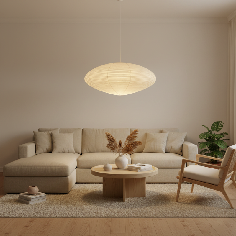 Akari Oval Pendant Light 19.7"