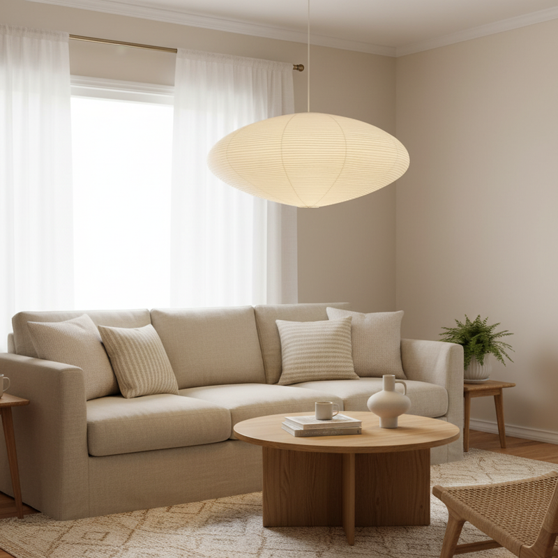 Akari Oval Pendant Light 19.7"