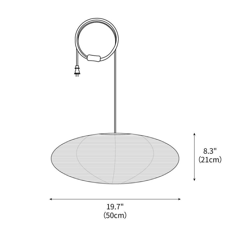 Akari Oval Pendant Swag Light 19.7"
