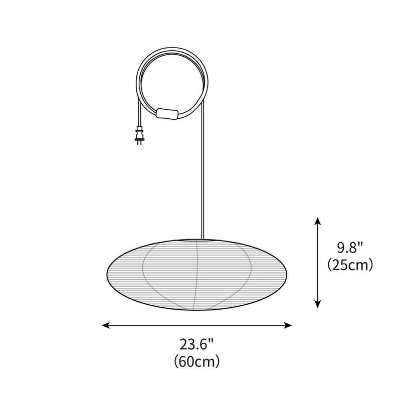 Akari Oval Pendant Swag Light 19.7"