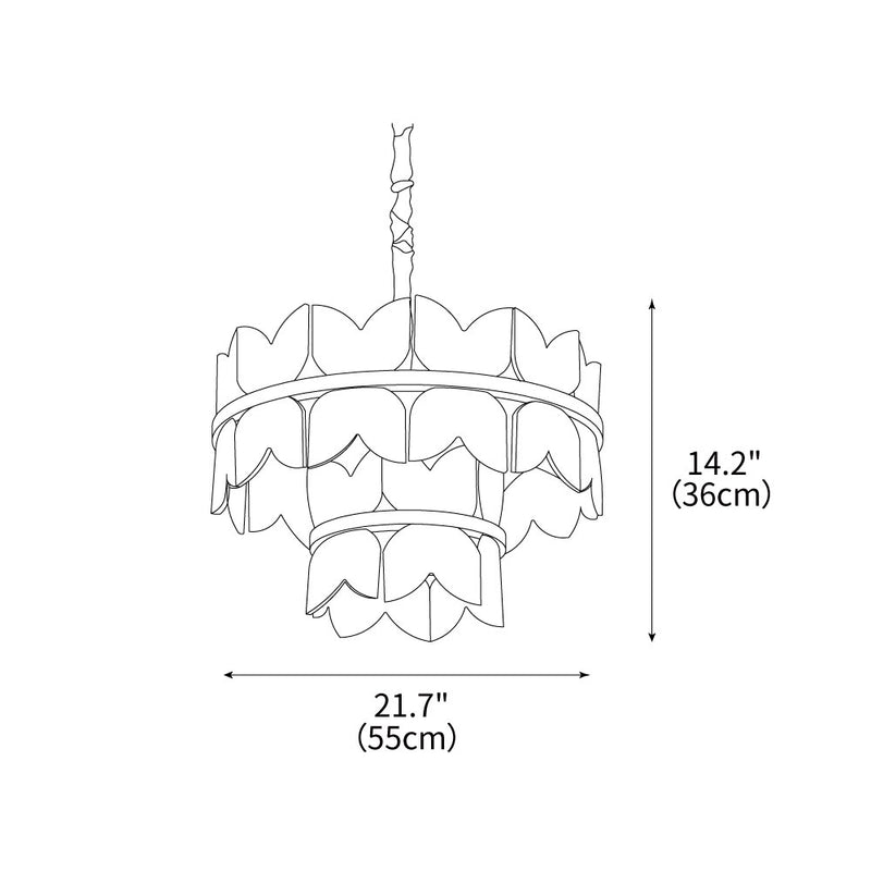Alabaster Cloudscape Chandelier 11.8"