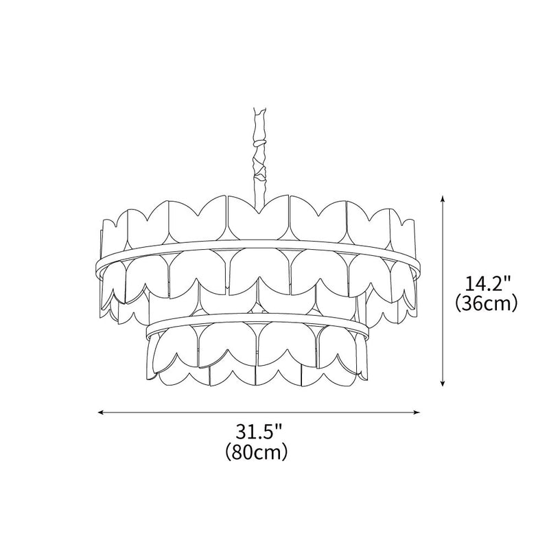 Alabaster Cloudscape Chandelier 11.8"