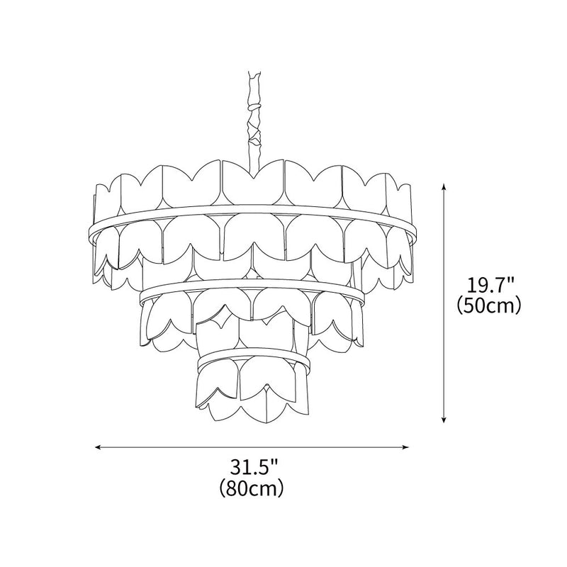 Alabaster Cloudscape Chandelier 11.8"