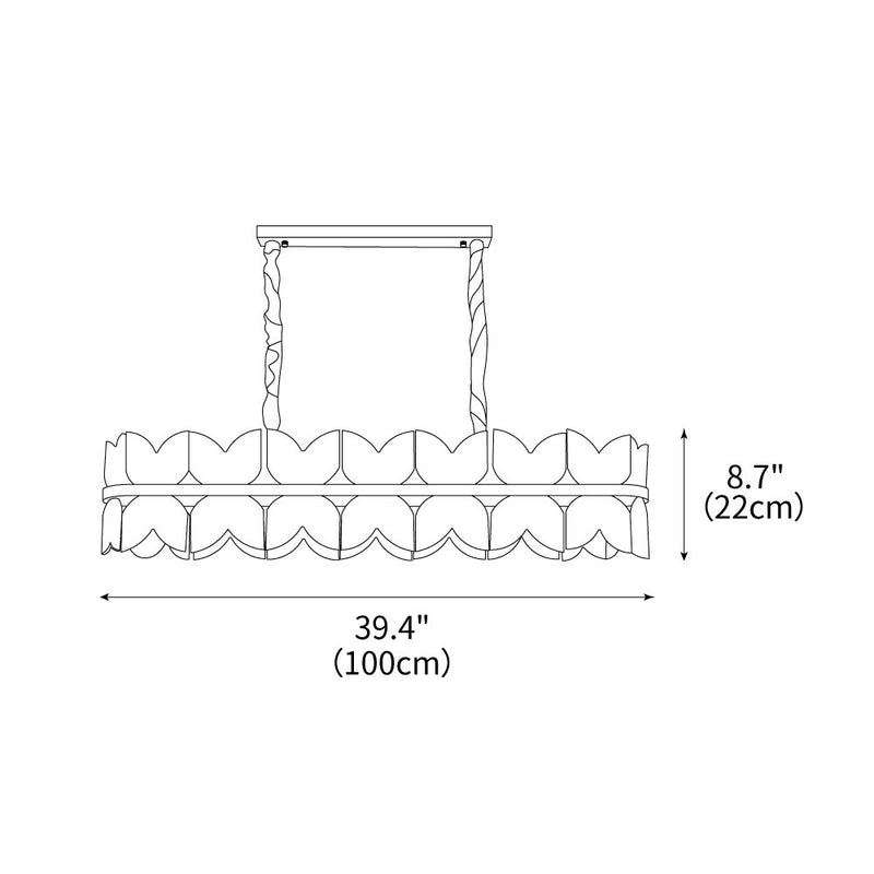 Alabaster Cloudscape Chandelier 11.8"