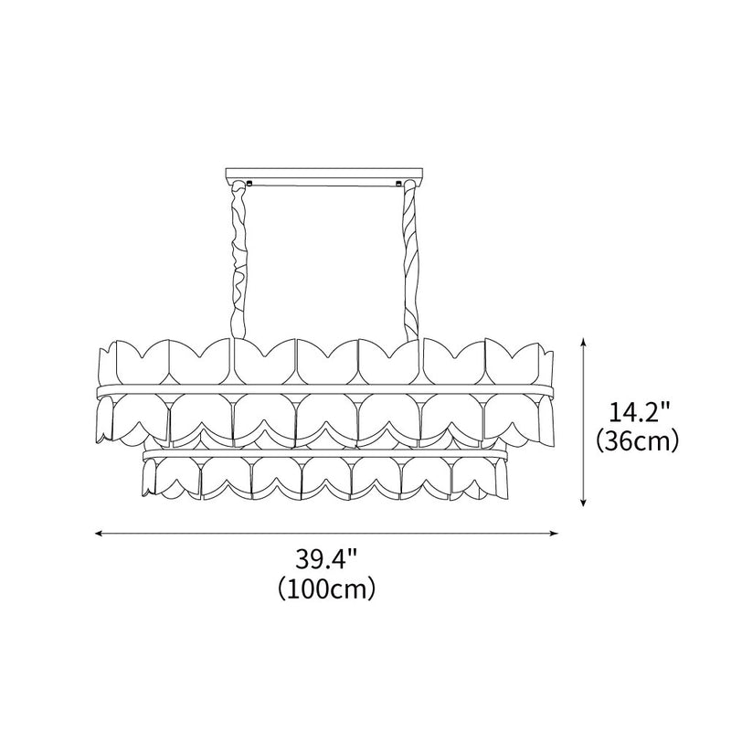 Alabaster Cloudscape Chandelier 11.8"