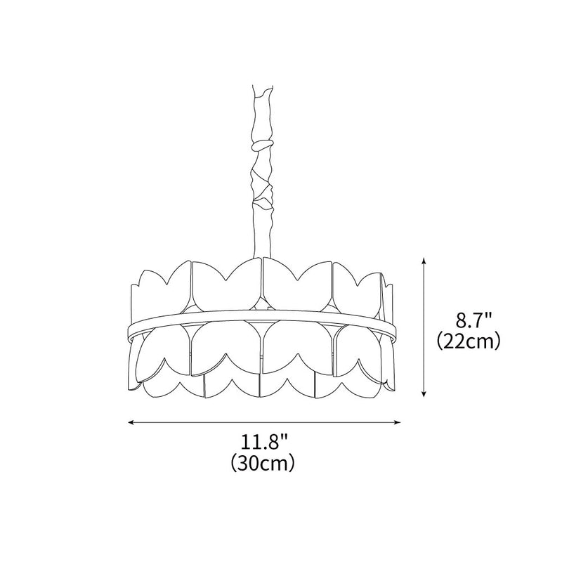 Alabaster Cloudscape Chandelier 11.8"