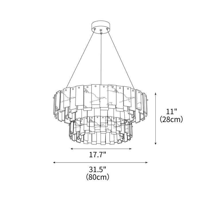 Alabaster Round Chandelier